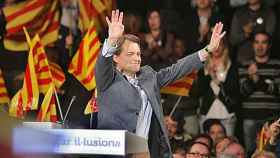 El presidente de la Generalitat, Artur Mas, en un acto electoral