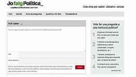 Página web lanzada por ICV-EUiA para promocionar la participación de los ciudadanos en la política
