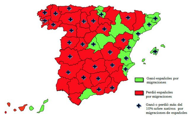 Mapa de las zonas más despobladas de España / SENADO