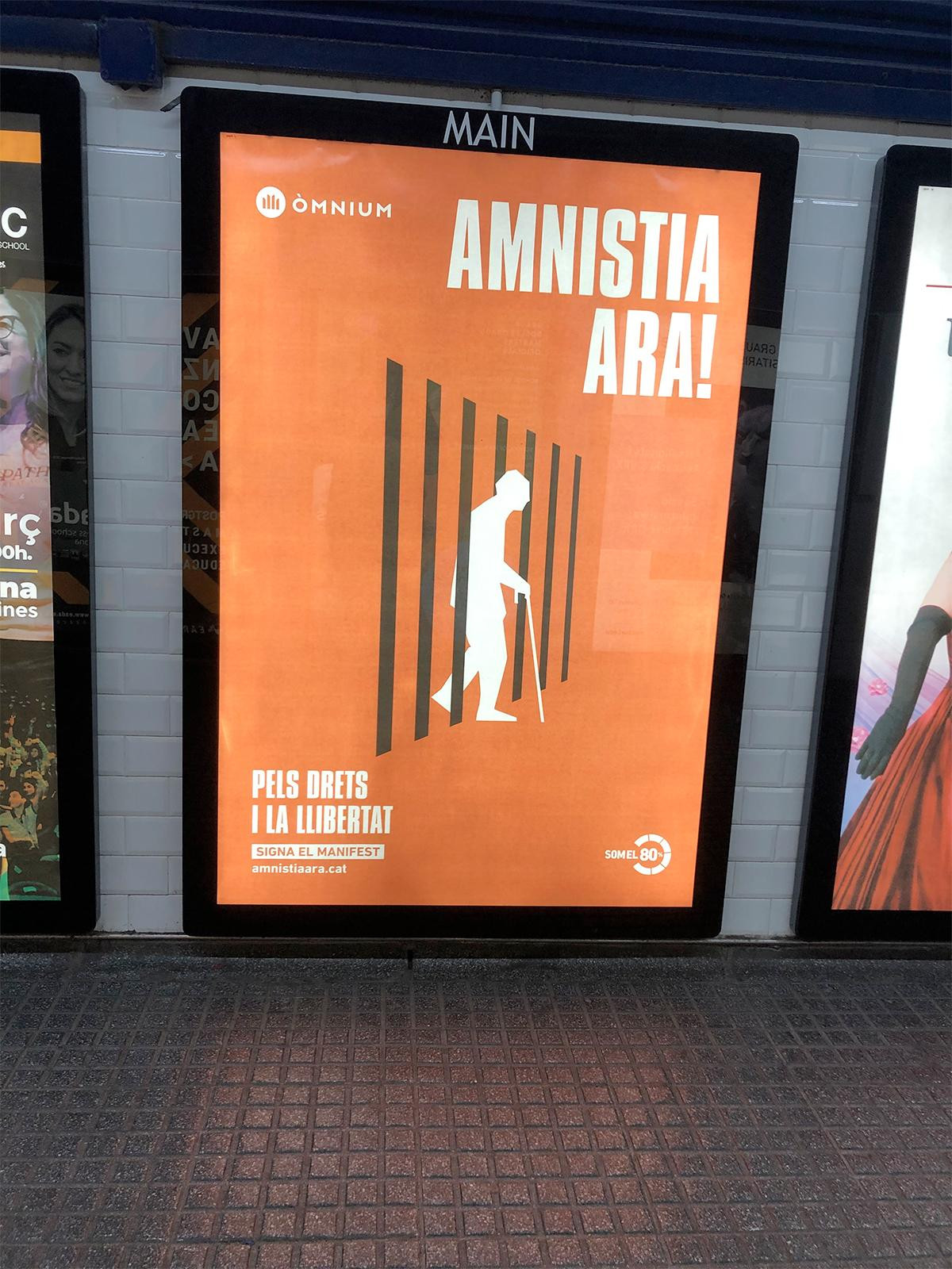 La nueva campaña de Òmnium Cultural que pide la amnistía para los políticos presos / CG