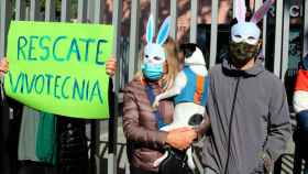 Imagen de la protesta contra Vivotecnia en Barcelona / EP