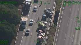 Un accidente en la autopista AP-7 a la altura de Gelida (Barcelona) / EP