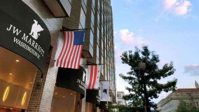 Entrada del Marriott International en la capital estadounidense, Washington DC