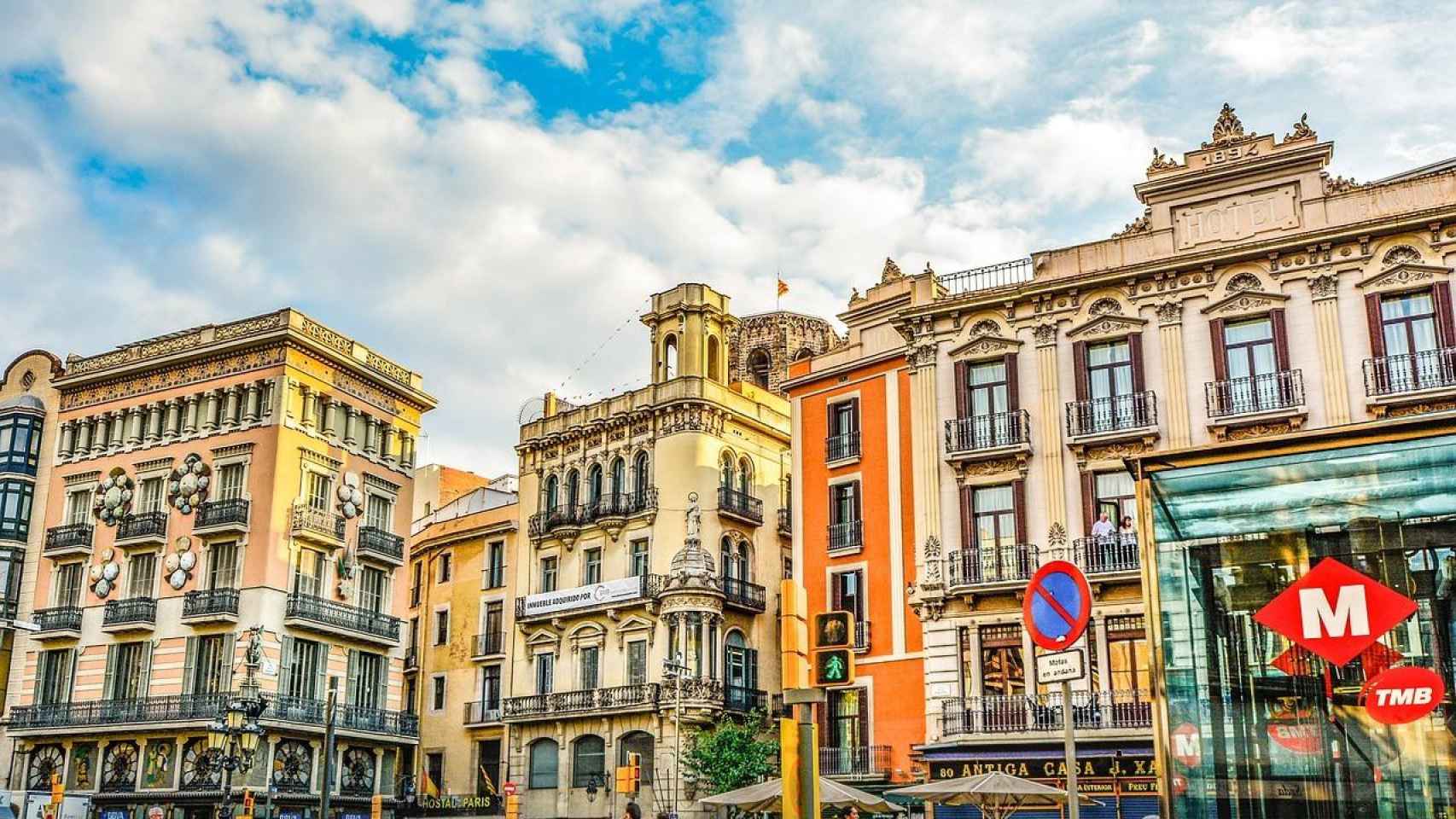 Imagen de edificios antiguos del centro de Barcelona