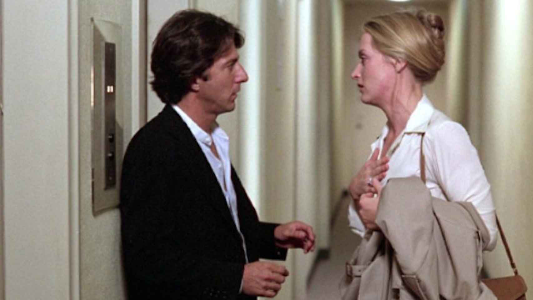 Meryl Streep y Dustin Hoffman en una película