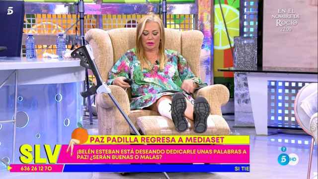 Belén Esteban en 'Sálvame' para hablar de Paz Padilla MEDIASET