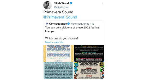 Tweet de Elijah Wood