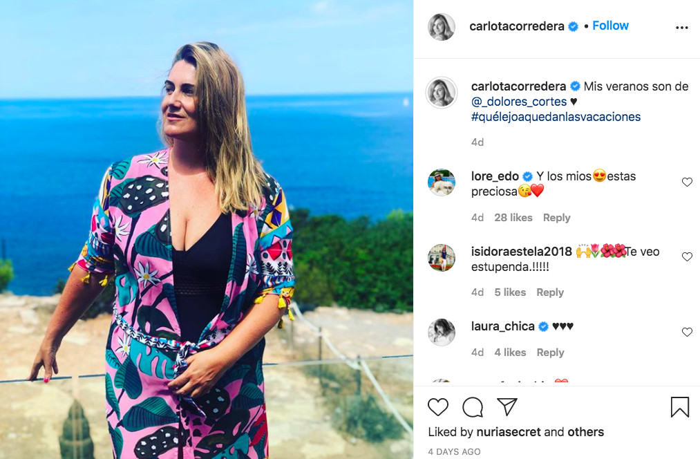 Carlota Corredera presume de escote en bañador en sus redes sociales / INSTAGRAM