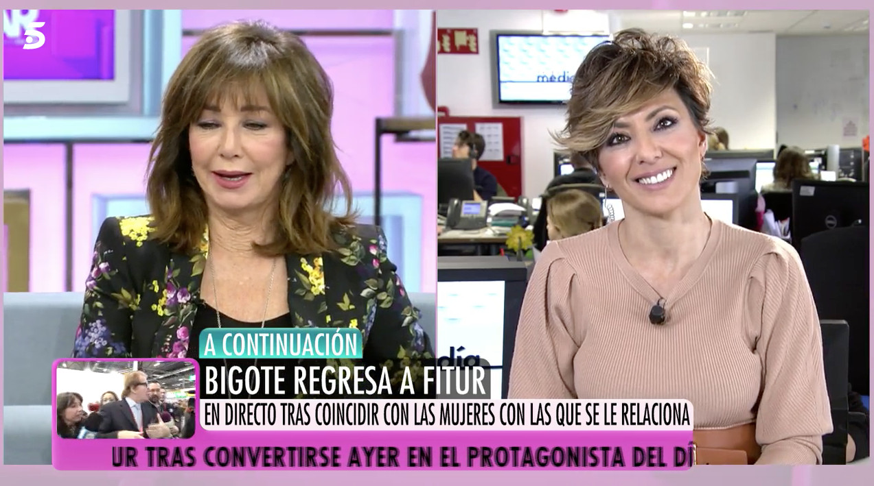 Ana Rosa Quintana se ríe en pleno directo de la hija de Toñi Moreno / MEDIASET