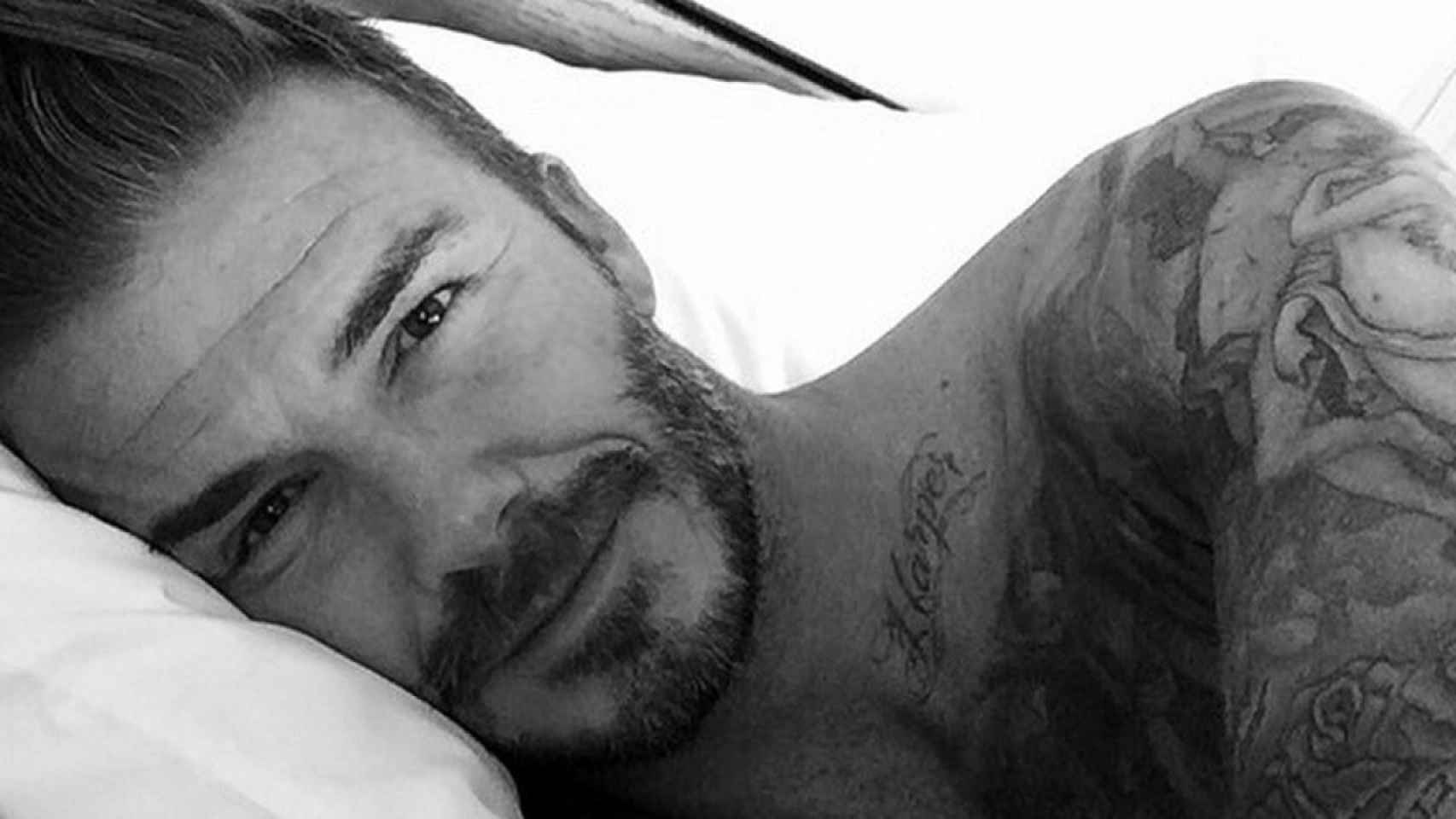David Beckham recién levantado : redes