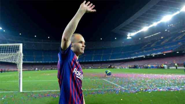 Andrés Iniesta, en su último partido con el Barça