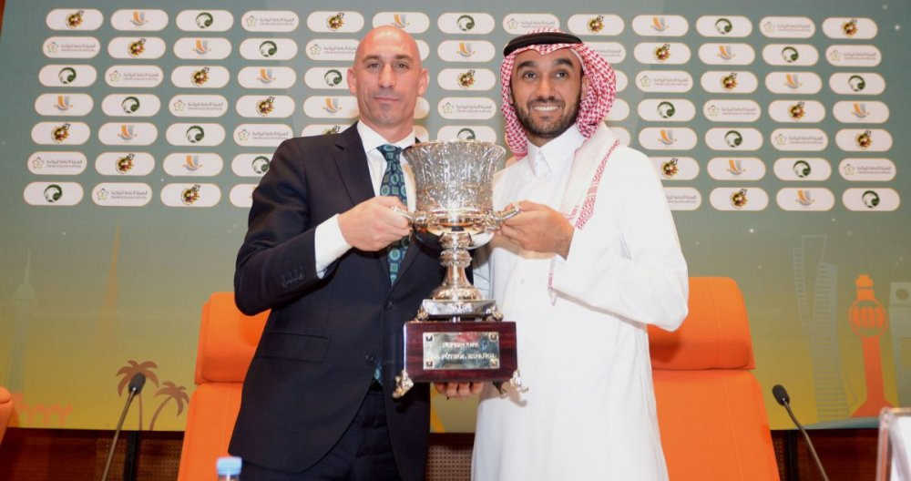 Luis Rubiales, presentando la Supercopa de España en Arabia Saudí | EFE