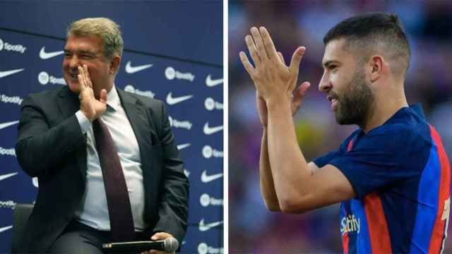 Joan Laporta y Jordi Alba deberán negociar en el FC Barcelona / REDES
