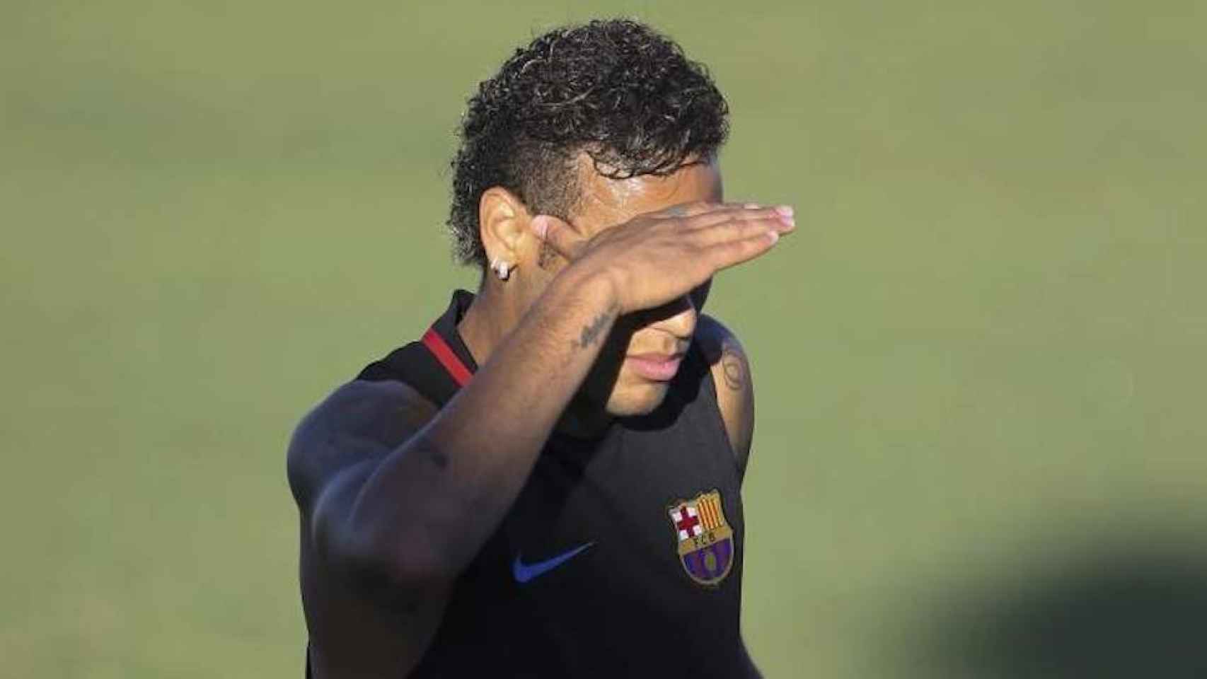 Una foto de Neymar Jr. durante un entrenamiento del Barça antes de fichar por el PSG / Twitter