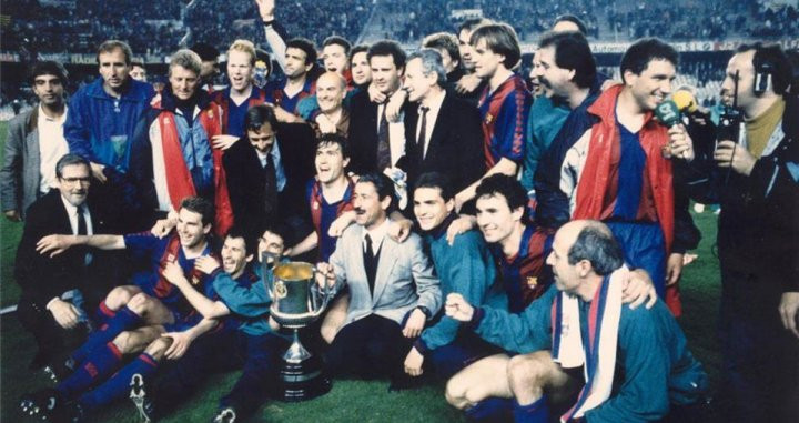 El Barça celebrando la Copa del Rey del 1990 / FC Barcelona