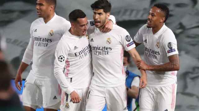 Asensio, celebrando su gol contra el Liverpool / EFE