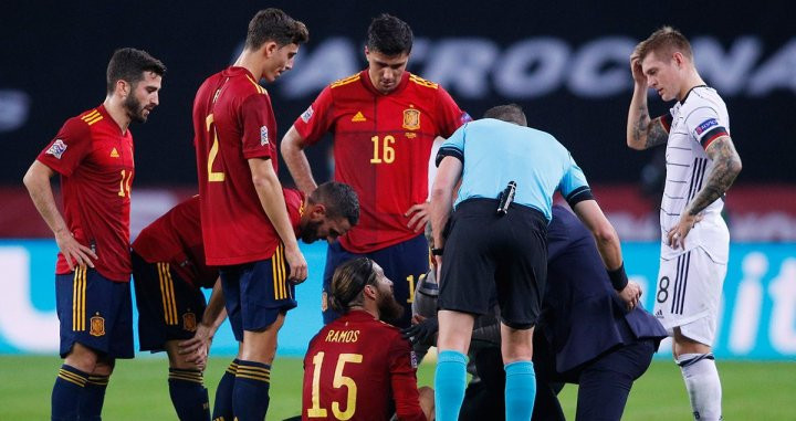 Sergio Ramos, lesionado en el Alemania-España | EFE
