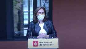 La alcaldesa de Barcelona, Ada Colau, durante una comparecencia pública / EP
