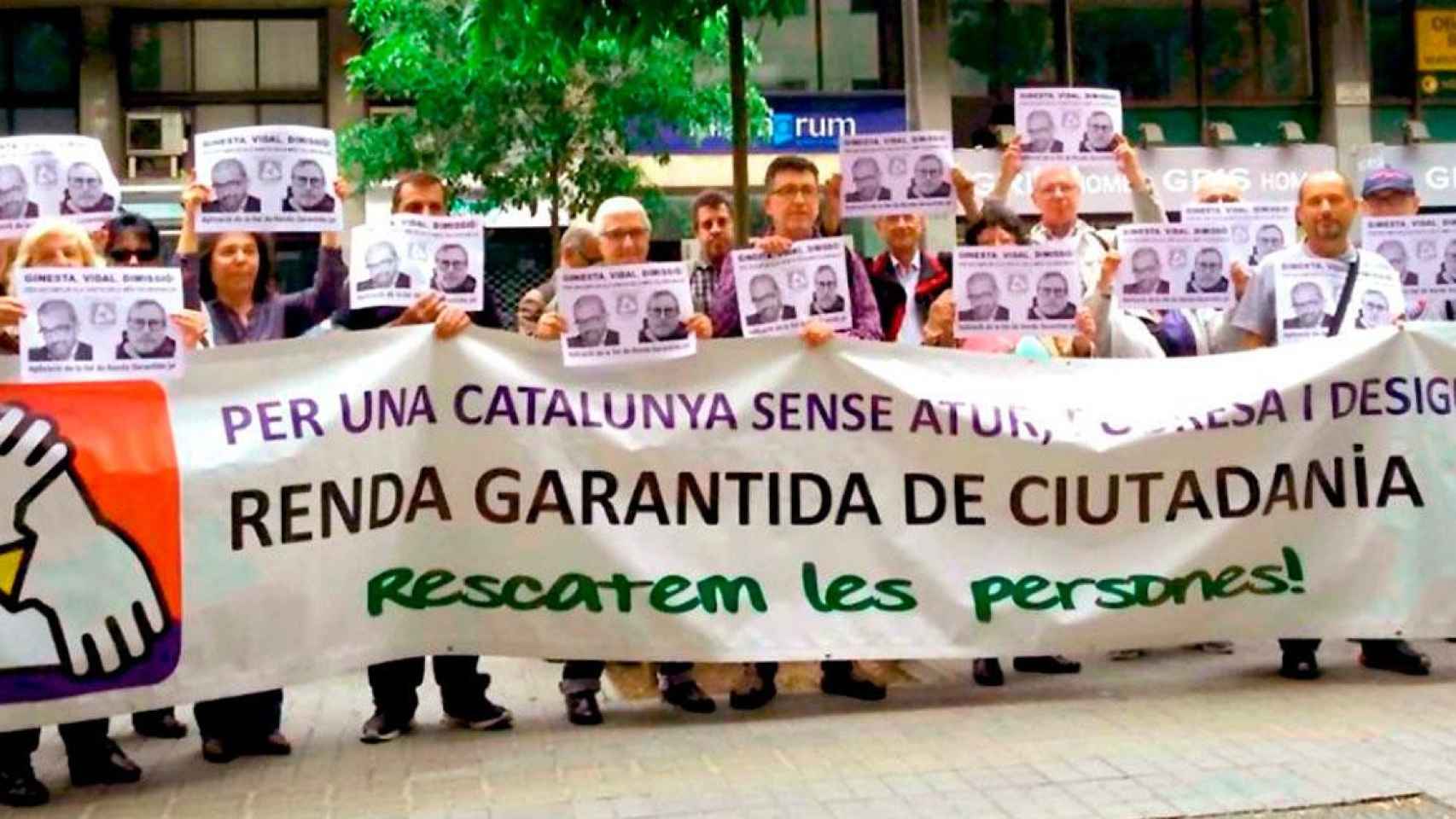 Manifestación por la Renta Garantizada de Ciudadanúa en Cataluna / CG