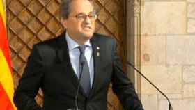 Quim Torra, 'president' de la Generalitat de Cataluña, tras reunirse con Pedro Sánchez / CG