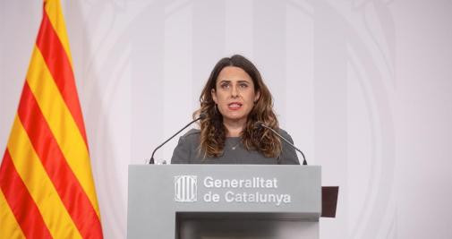 La portavoz del Govern, Patrícia Plaja, en rueda de prensa tras el Consell Executiu / EUROPA PRESS
