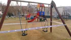 Un parque precintado en Tàrrega, donde han aumentado los casos positivos por Covid / AYUNTAMIENTO