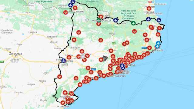 Imagen fija del mapa del coronavirus en Cataluña / GOOGLE