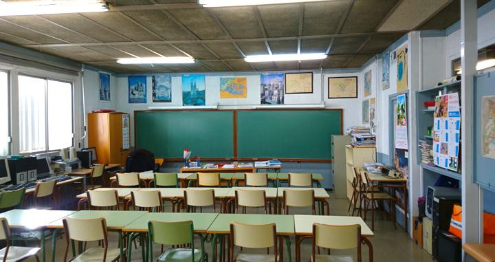 Interior de una clase de la escuela