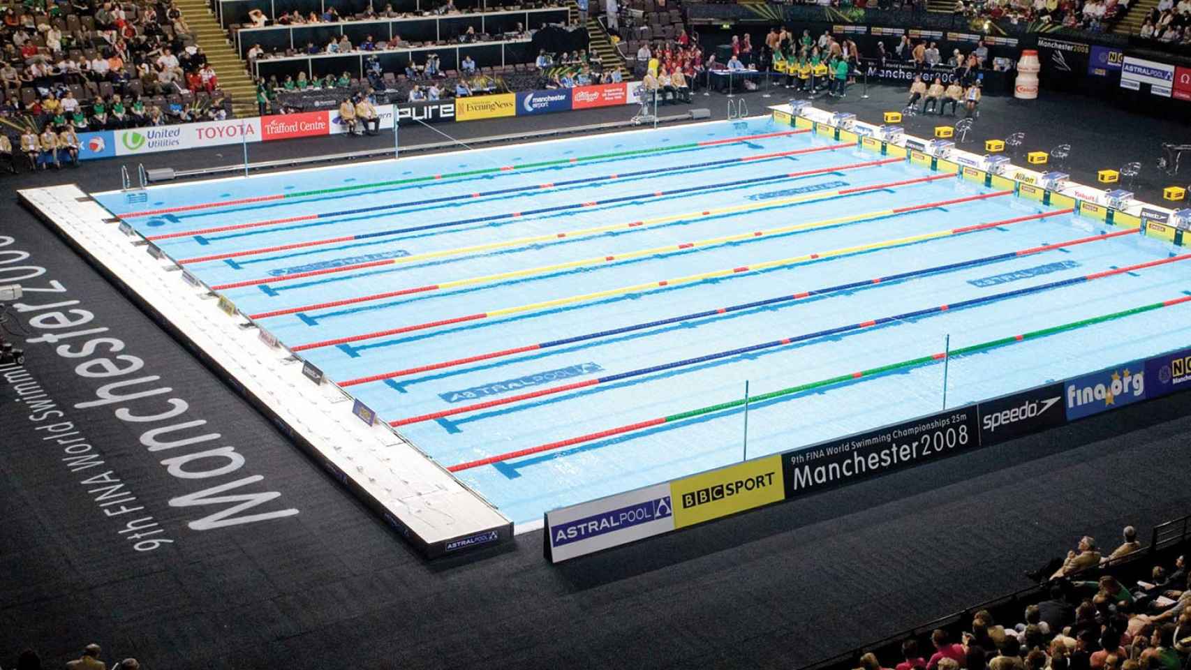 Una de las piscinas de natación que instaló Fluidra para el mundial de Manchester en 2008 / CG