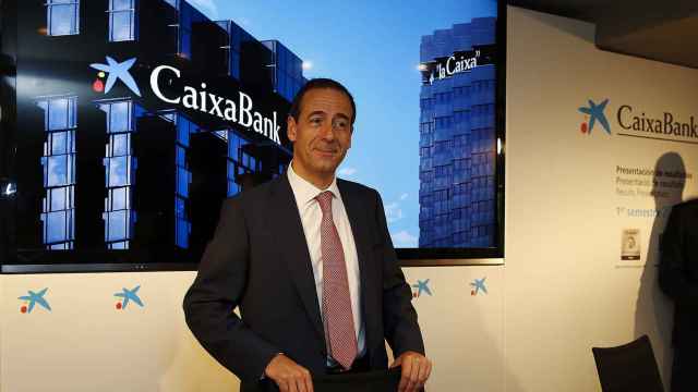Gonzalo Gortázar en la presentación de los resultados de Caixabank del primer trimestre de 2017 / EFE