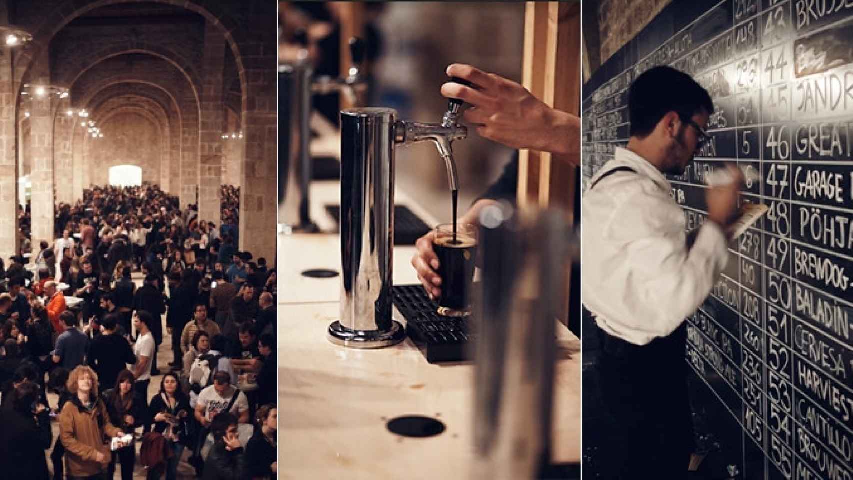 Tres imagenes de la edición de 2016 del Barcelona Beer Festival / CG