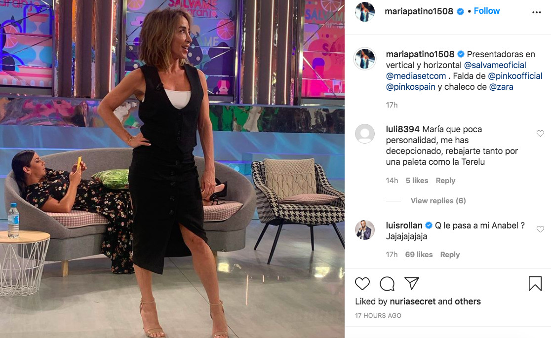 María Patiño publica una foto con Anabel Pantoja tumbada detrás / INSTAGRAM