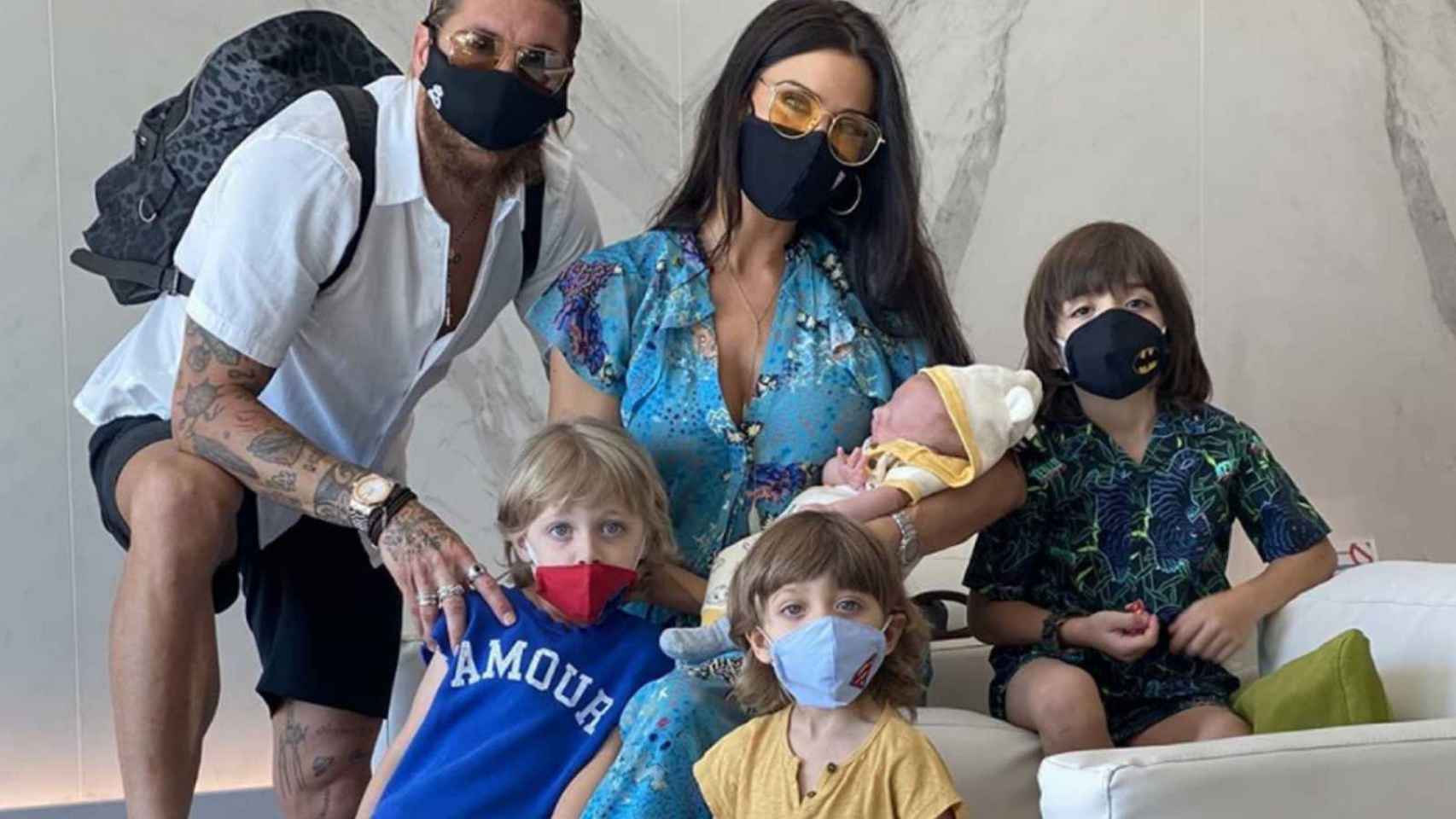Pilar Rubio con su familia de vacaciones