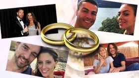 Sergio Ramos, Pau Gasol, Cristiano Ronaldo y Carles Puyol se casarán en los próximos meses / FOTOMONTAJE DE CULEMANÍA