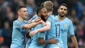Los jugadores del Manchester City celebran un gol | EFE