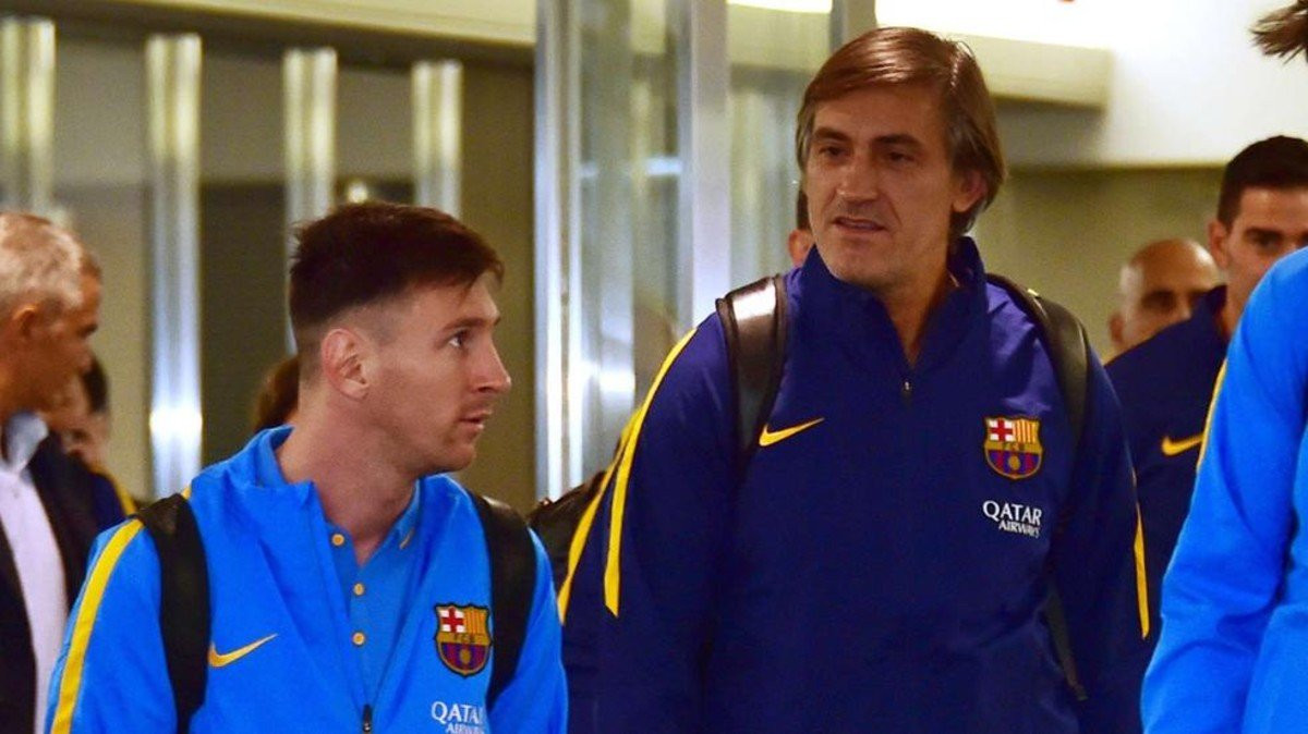 Leo Messi y Pepe Costa en una concentración del Barça / EFE