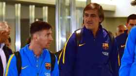 Leo Messi y Pepe Costa en una concentración del Barça / EFE