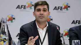 David Aganzo en un acto con la Asociación de Futbolistas Españoles EFE