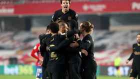 Los jugadores del Barça, celebrando la remontada contra el Granada | FCB