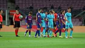 Umtiti tras un partido del Barça / FCB