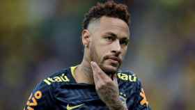 Neymar en un entrenamiento con la selección brasileña EFE