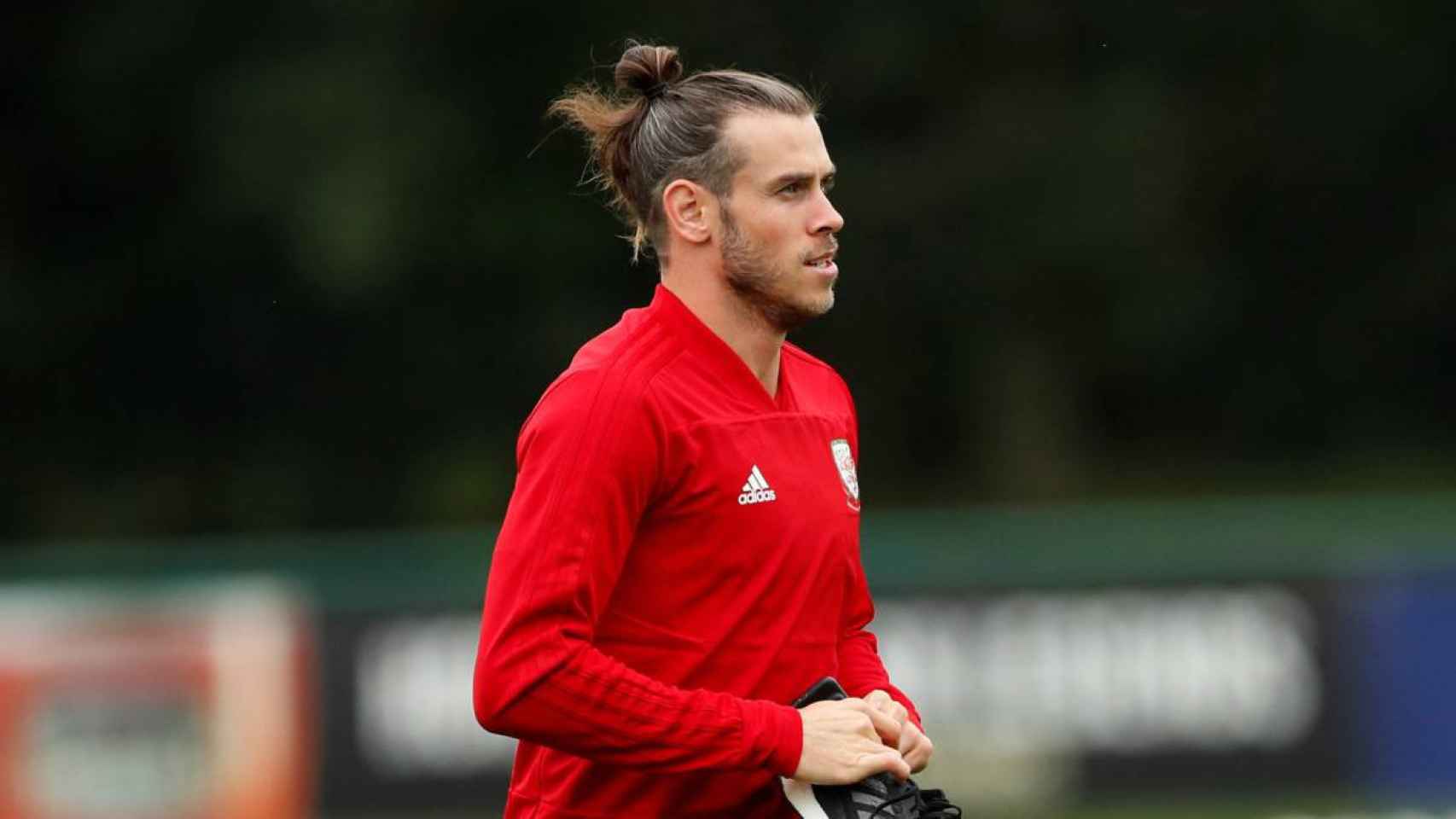Gareth Bale en un entrenamiento de su selección / EFE