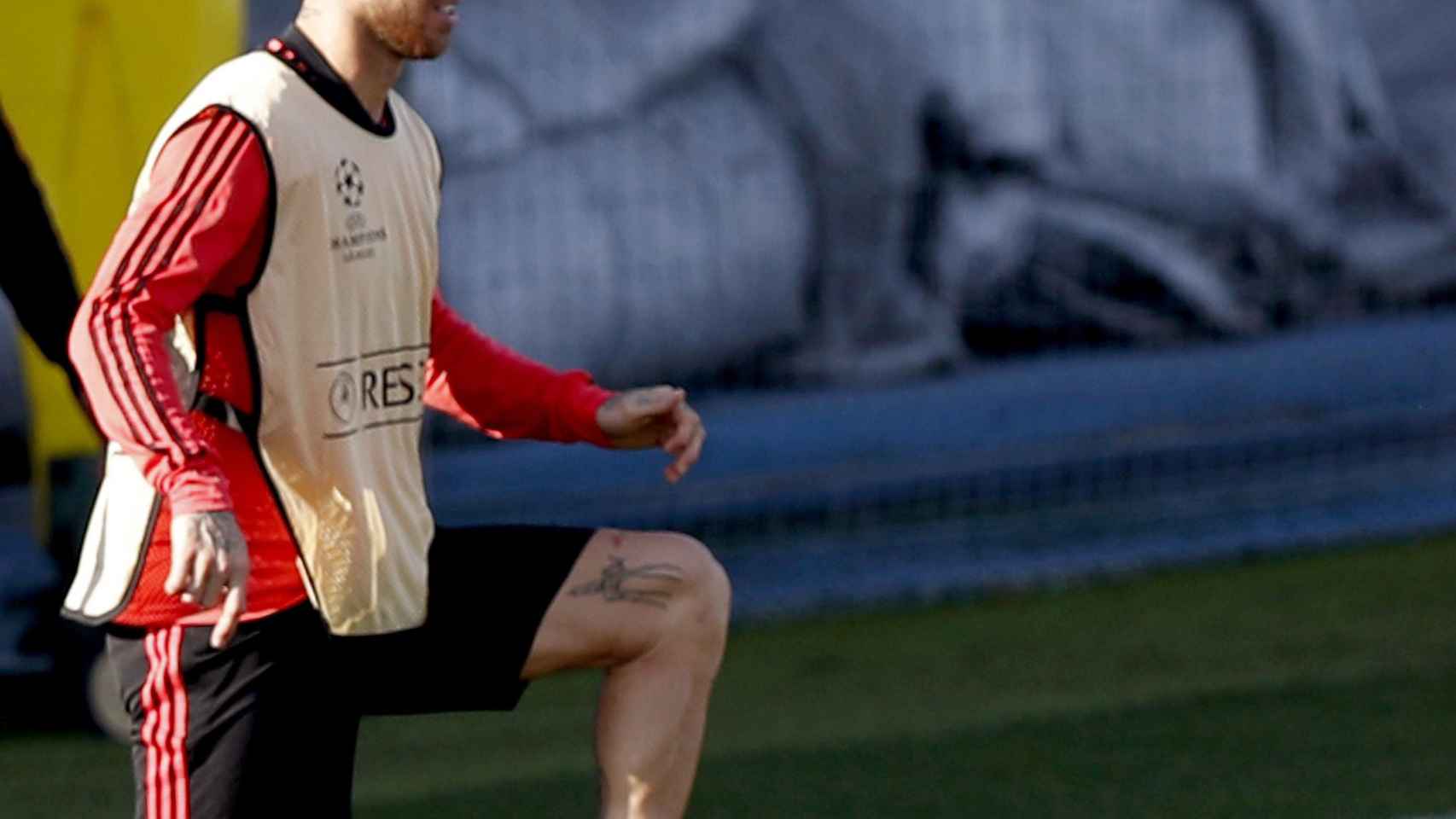 Una foto de Sergio Ramos durante un entrenamiento / EFE