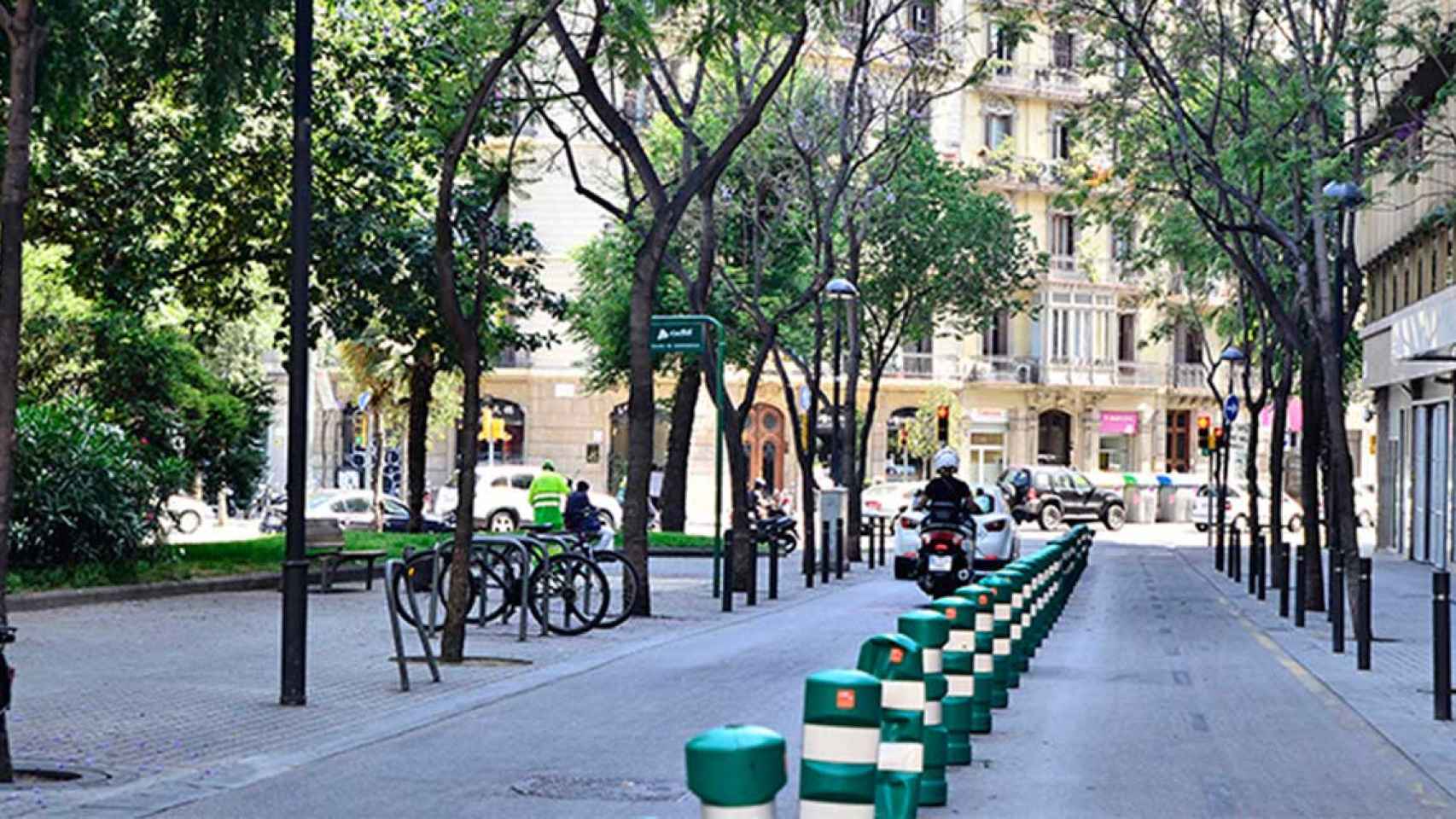 La plaza Letamendi, en el Eixample de Barcelona, donde se ubicaba Talleres Tejada  / Casaatico.com