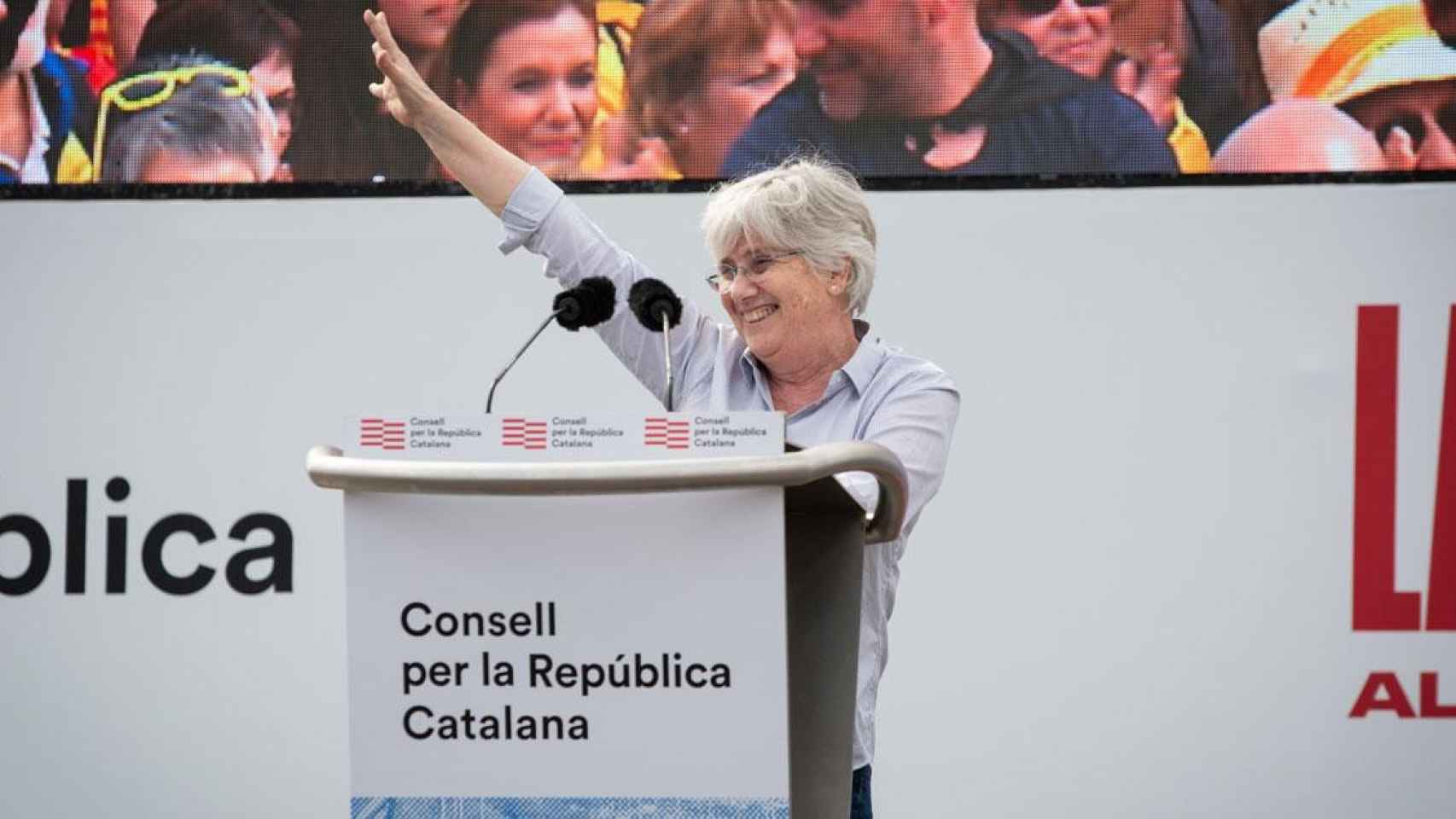 Clara Ponsatí, eurodiputada de Junts huida de la justicia, en un acto político / EP