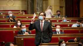 Salvador IIla, líder de los socialistas catalanes, durante una intervención en el Parlament / EP
