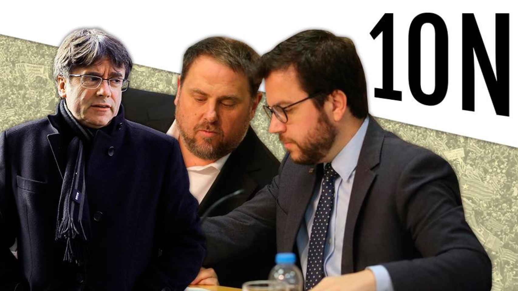 Carles Puigdemont, Oriol Junqueras y Pere Aragonés / CG