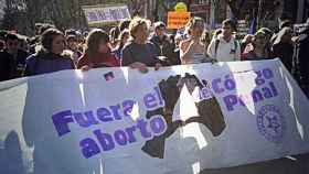 Manifestación en Madrid contra la reforma de la Ley del Aborto que promueve el Gobierno del PP