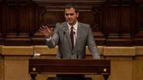 Albert Rivera, durante su intervención en el Parlamento autonómico en el Debate sobre Política General