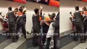 Varios vigilantes reducen a una mujer con muletas en el metro de Barcelona / BCNLEGENDS